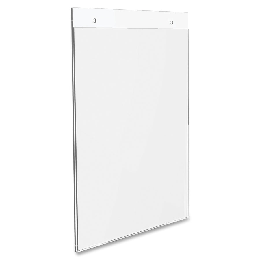 Deflecto Classic Image Wall Mount Sign Holder - 8.5" Width x 11" Height - Wall Mountable - Plastic - Clear - 1 Each