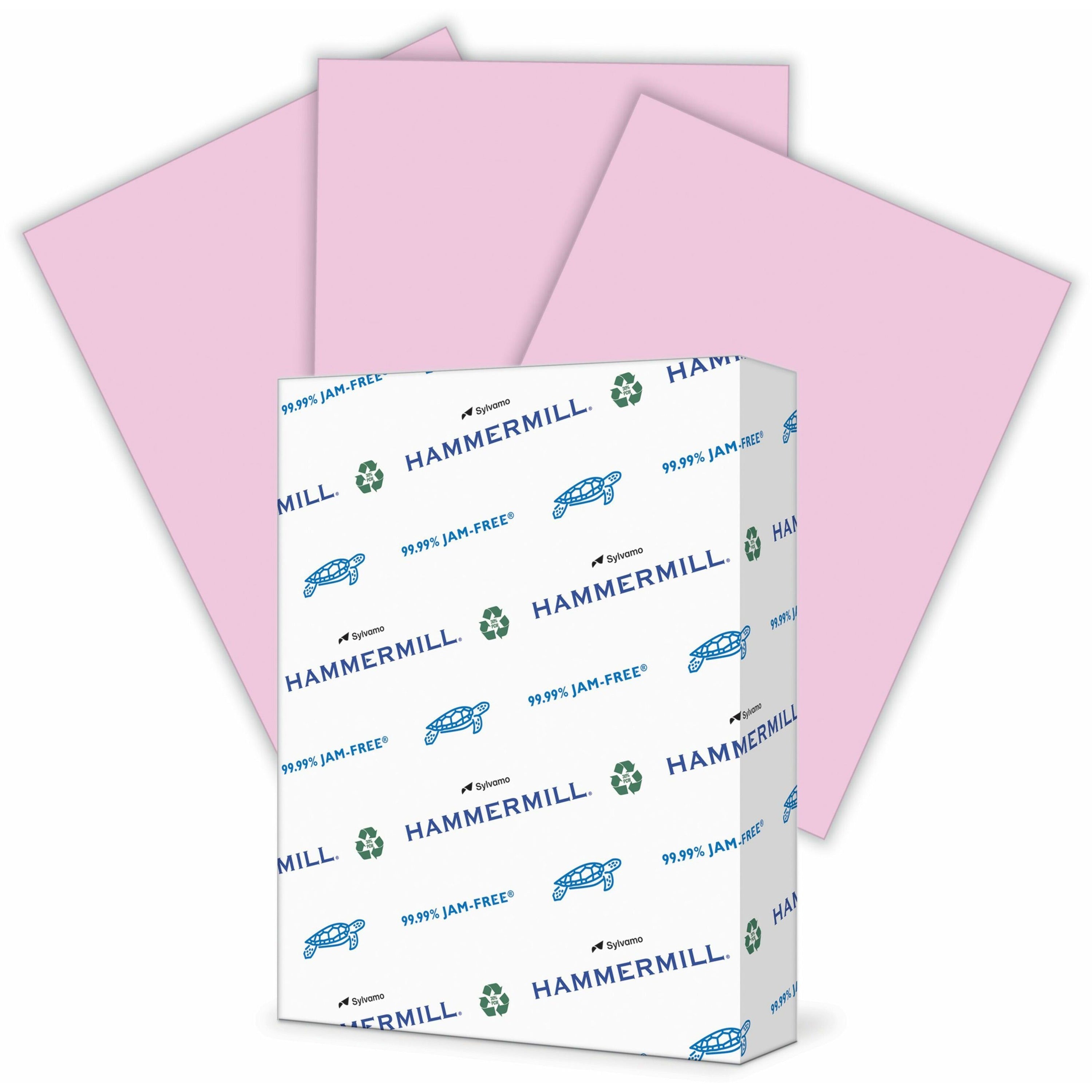 Hammermill Colors Recycled Copy Paper - Lilac - Letter - 8 1/2" x 11" - 20 lb Basis Weight - Smooth - Sustainable Forestry Initiative (SFI) - Archival-safe, Acid-free, Jam-free - Lilac - 500 / Ream