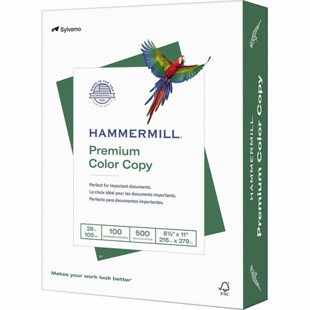 Hammermill Premium Color Copy Paper - White - 100 Brightness - Letter - 8 1/2" x 11" - 28 lb Basis Weight - White - 500 / Ream