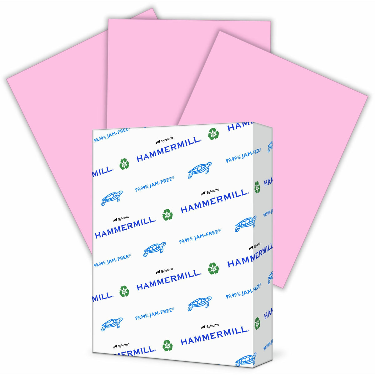 Hammermill Colors Recycled Copy Paper - Pink - Letter - 8 1/2" x 11" - 20 lb Basis Weight - Smooth - Sustainable Forestry Initiative (SFI) - Archival-safe, Acid-free, Jam-free - Pink - 500 / Ream