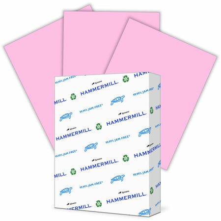 Hammermill Colors Recycled Copy Paper - Pink - Letter - 8 1/2" x 11" - 20 lb Basis Weight - Smooth - Sustainable Forestry Initiative (SFI) - Archival-safe, Acid-free, Jam-free - Pink - 500 / Ream
