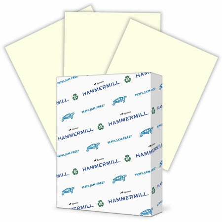 Hammermill Colors Recycled Copy Paper - Cream - Letter - 8 1/2" x 11" - 20 lb Basis Weight - Smooth - Sustainable Forestry Initiative (SFI) - Archival-safe, Acid-free, Jam-free - Cream - 500 / Ream