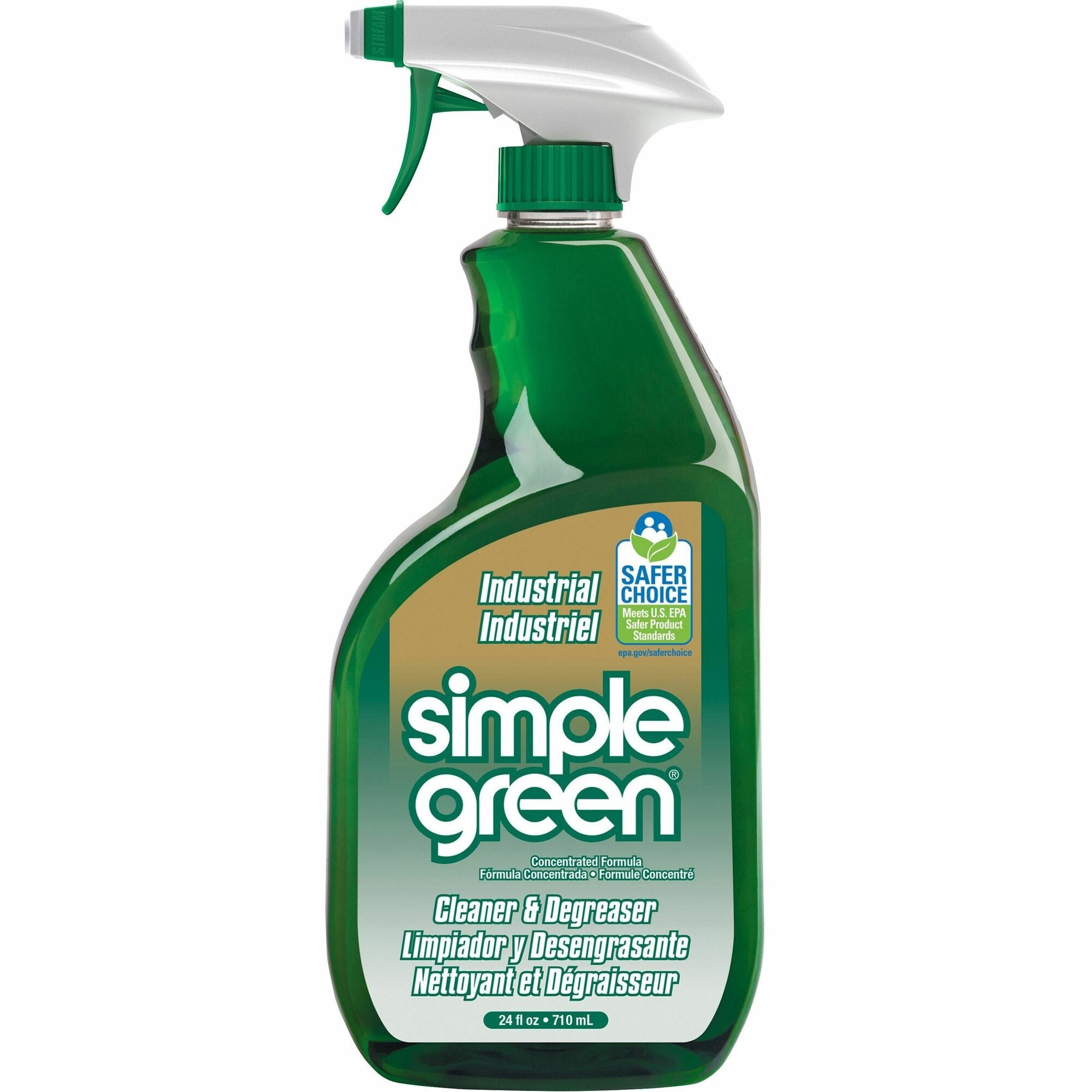 Simple Green Industrial Cleaner/Degreaser - Concentrate - Spray - 24 fl oz (0.8 quart) - Original Scent - Non-abrasive, Non-flammable - Green - 1 Each