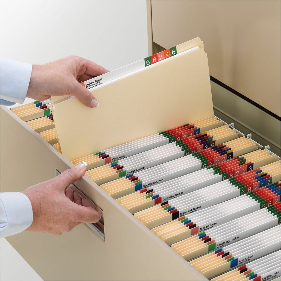 Smead Straight Tab Cut Letter Recycled Top Tab File Folder - 8 1/2" x 11" - 3/4" Expansion - 11 pt. - 1 Plys - Manila - Rounded Corner - 10% Recycled - 100 / Box