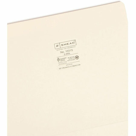 Smead Straight Tab Cut Letter Recycled Top Tab File Folder - Right