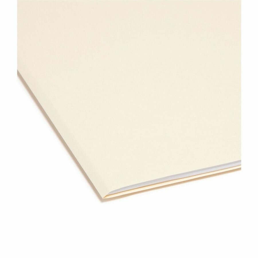 Smead 1/3 Tab Cut Letter Recycled Top Tab File Folder - 8 1/2" x 11" - 3/4" Expansion - Top Tab Location - Left Tab Position - 11 pt. - 1 Plys - Manila - 10% Recycled - 100 / Box