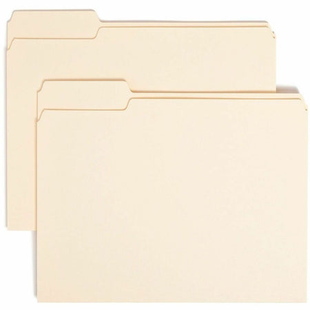 Smead 1/3 Tab Cut Letter Recycled Top Tab File Folder - 8 1/2" x 11" - 3/4" Expansion - Top Tab Location - Left Tab Position - 11 pt. - 1 Plys - Manila - 10% Recycled - 100 / Box