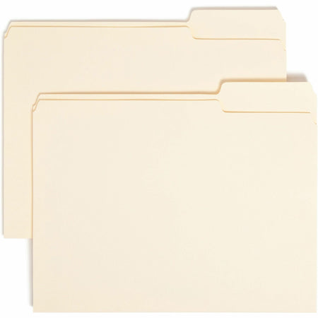 Smead 1/3 Tab Cut Letter Recycled Top Tab File Folder - 8 1/2" x 11" - 3/4" Expansion - Top Tab Location - Right Tab Position - 11 pt. - 1 Plys - Manila - 10% Recycled - 100 / Box