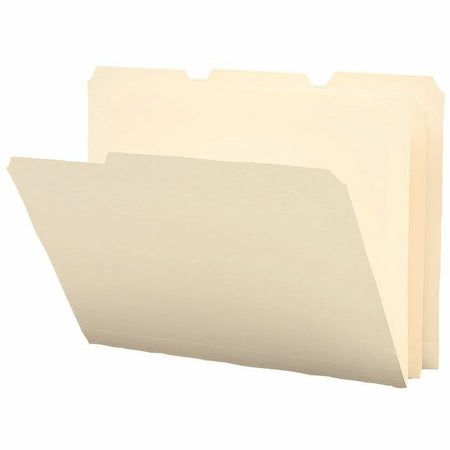 Smead 1/3 Tab Cut Letter Top Tab File Folder - 8 1/2" x 11" - 3/4" Expansion - Top Tab Location - Assorted Tab Position - 17 pt. - Polypropylene - Manila - 12 / Pack