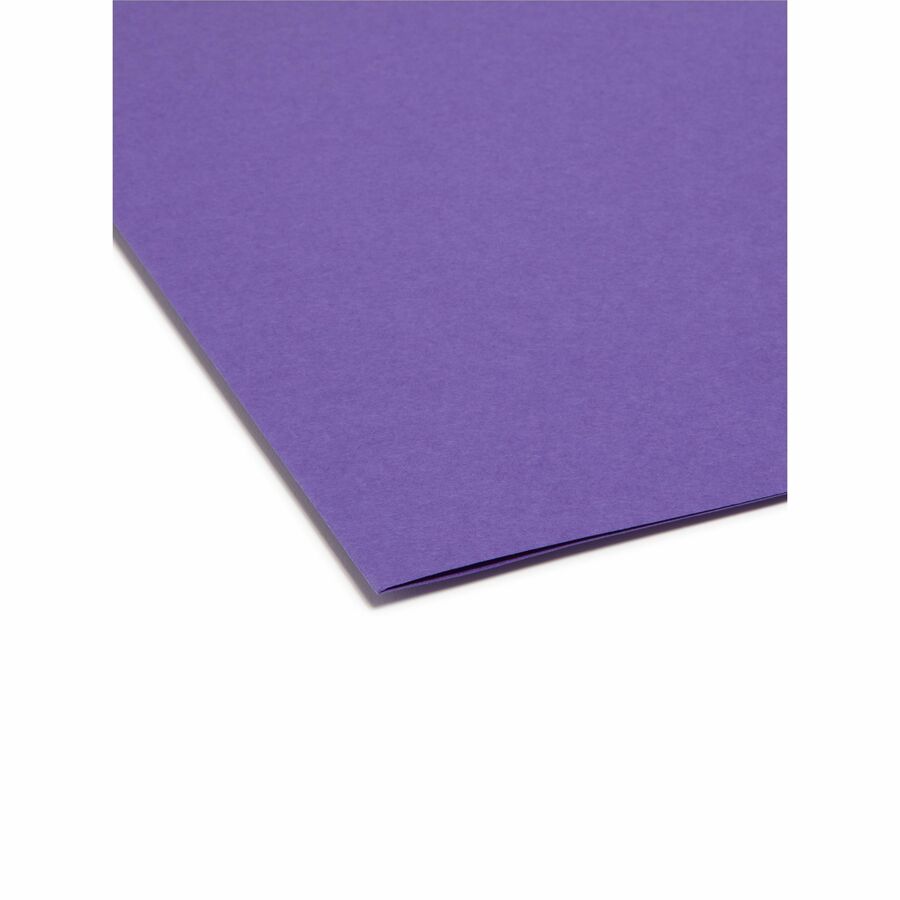 Smead 1/3 Tab Cut Letter Recycled Top Tab File Folder - 8 1/2" x 11" - 3/4" Expansion - Top Tab Location - Assorted Tab Position - 11 pt. - 1 Plys - Assorted - Rounded Corner - 10% Recycled - 100 / Box