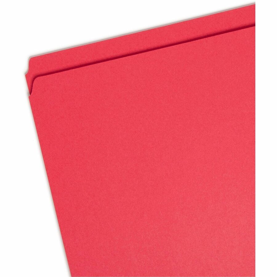 Smead Colored Straight Tab Cut Letter Top Tab File Folder - Left