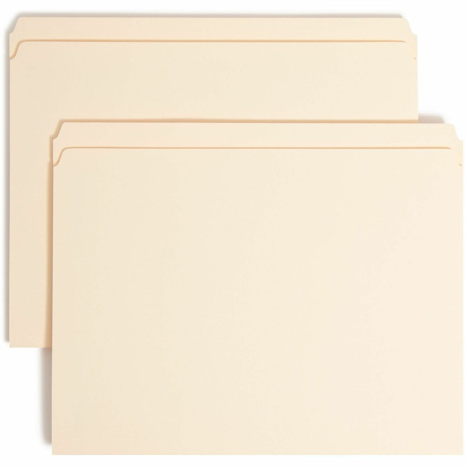 Smead Straight Tab Cut Letter Recycled Fastener Folder - 8 1/2" x 11" - 3/4" Expansion - 1 x 2K Fastener(s) - 2" for Folder - 11 pt. - 2 Plys - Manila - Reinforced Tab - 10% Recycled - 50 / Box