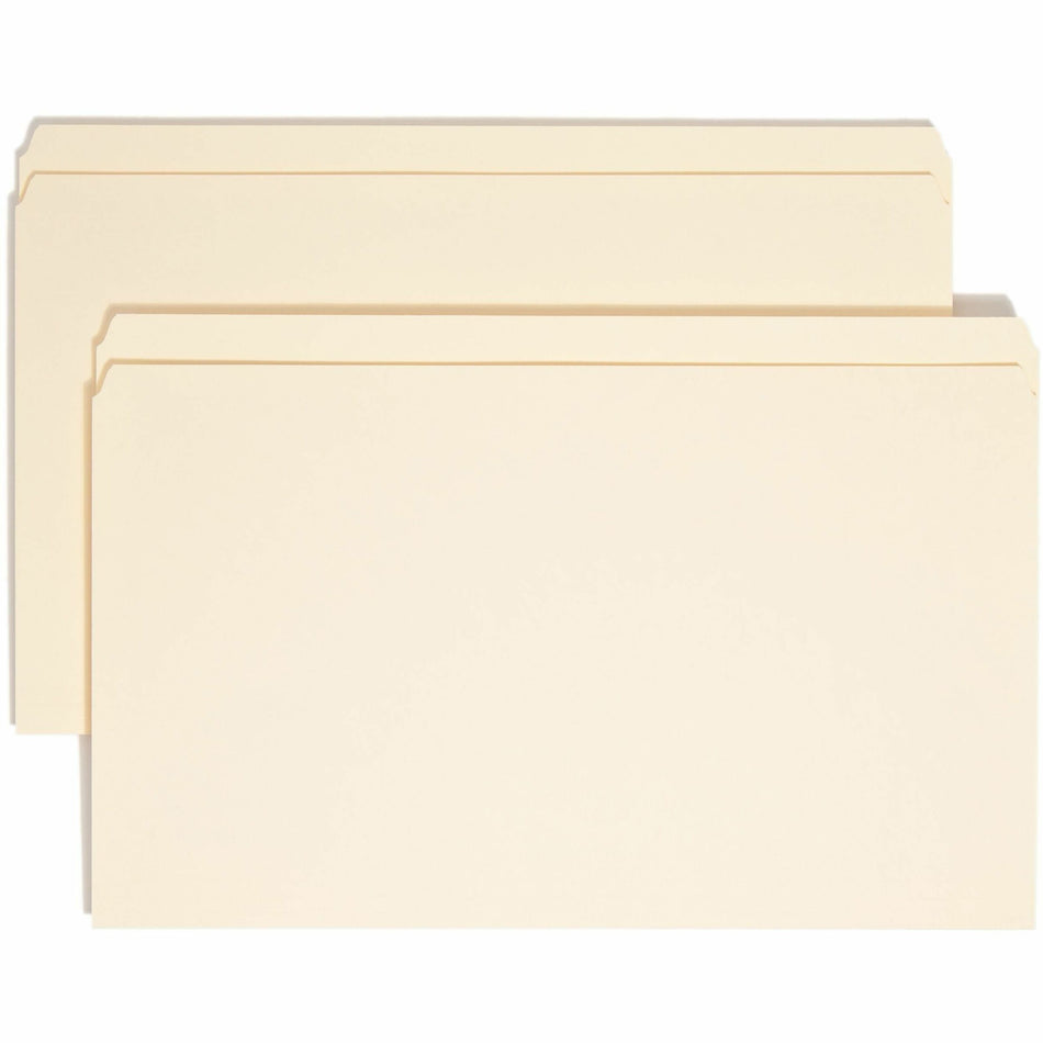 Smead Straight Tab Cut Legal Recycled Top Tab File Folder - 8 1/2" x 14" - 3/4" Expansion - 11 pt. - 1 Plys - Manila - Rounded Corner - 10% Recycled - 100 / Box