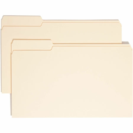 Smead 1/3 Tab Cut Legal Recycled Top Tab File Folder - 8 1/2" x 14" - 3/4" Expansion - Top Tab Location - Left Tab Position - 11 pt. - 1 Plys - Manila - 10% Recycled - 100 / Box