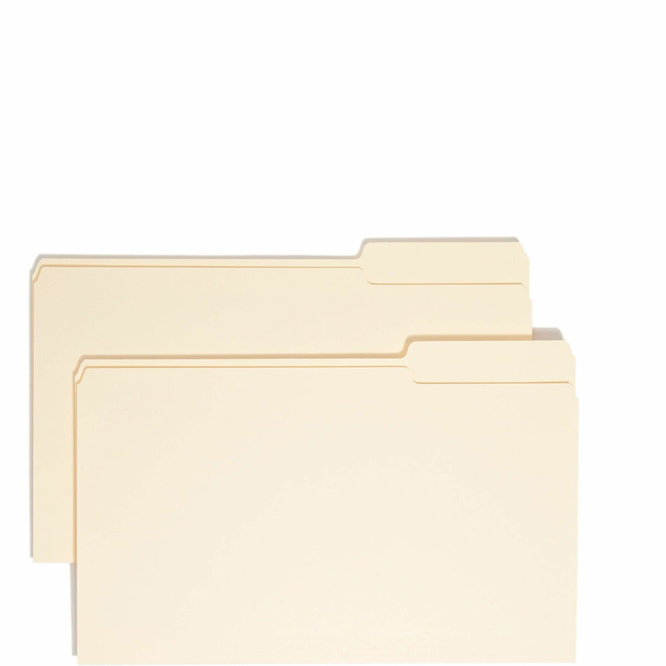 Smead 1/3 Tab Cut Legal Recycled Top Tab File Folder - 8 1/2" x 14" - 3/4" Expansion - Top Tab Location - Third Tab Position - 11 pt. - 1 Plys - Manila - 10% Recycled - 100 / Box
