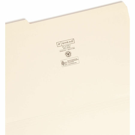 Smead Legal Recycled File Folders - Durable 1/3 Tab Cut - 100/Box - Top