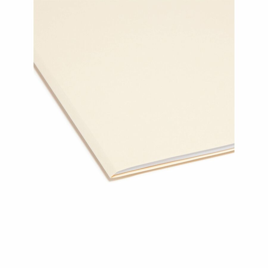 Smead 1/3 Tab Cut Legal Recycled Top Tab File Folder - 8 1/2" x 14" - 3/4" Expansion - Top Tab Location - Left Tab Position - 11 pt. - 2 Plys - Manila - Reinforced, Durable, Reinforced Tab, Rounded Corner - 10% Recycled - 100 / Box