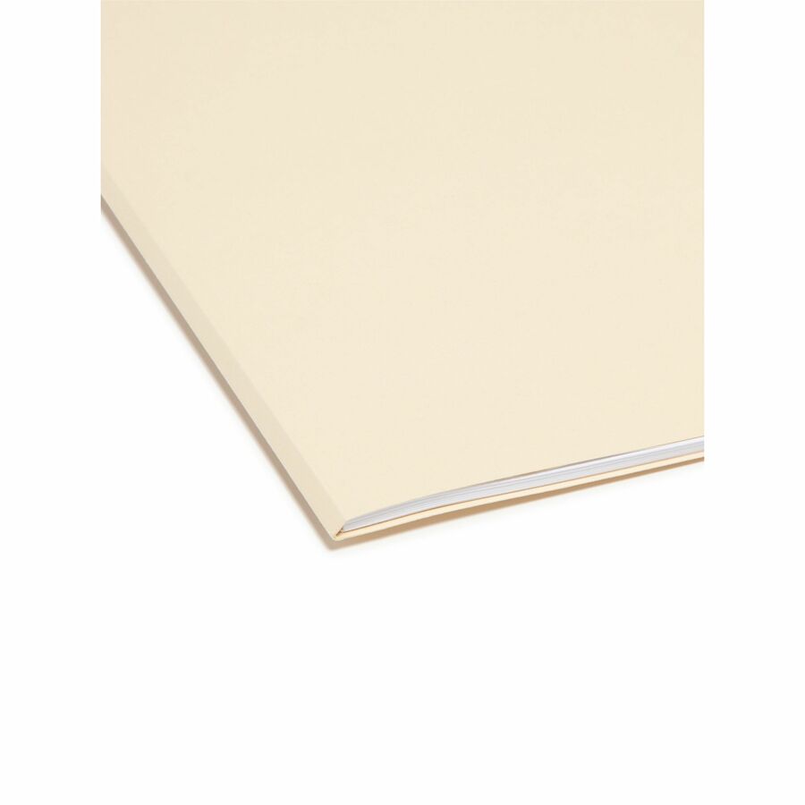 Smead 1/3 Tab Cut Legal Recycled Top Tab File Folder - 8 1/2" x 14" - 3/4" Expansion - Top Tab Location - Assorted Tab Position - 11 pt. - 1 Plys - Manila - Acid-free, Rounded Corner - 100% Recycled - 100 / Box