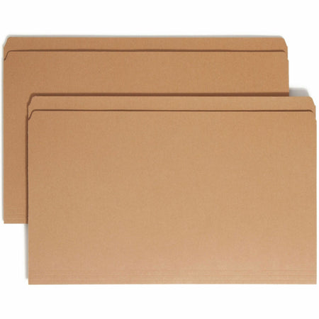 Smead Straight Tab Cut Legal Recycled Top Tab File Folder - 8 1/2" x 14" - 11 pt. - 2 Plys - Kraft - 10% Recycled - 100 / Box