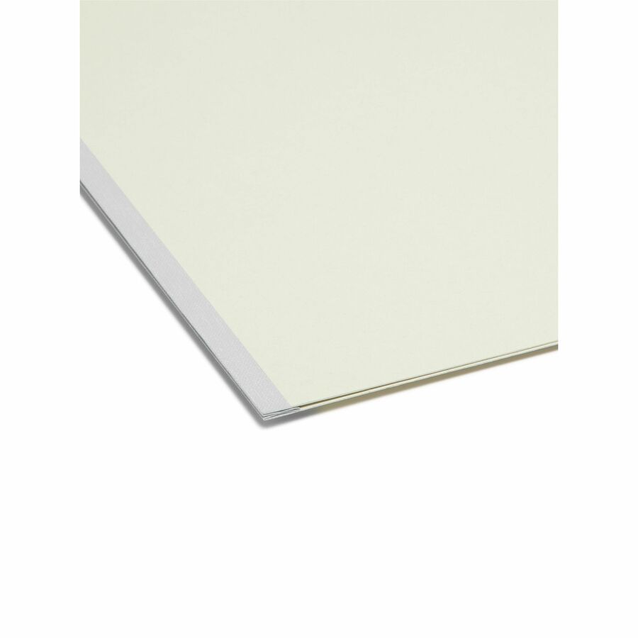 Smead 1/3 Tab Cut Legal Recycled Top Tab File Folder - 8 1/2" x 14" - 1" Expansion - Top Tab Location - Assorted Tab Position - 25 pt. - Pressboard - Gray, Green - Heavy Duty, Rounded Corner, Wear Resistant, Tear Resistant - 100% Recycled - 25 / Box