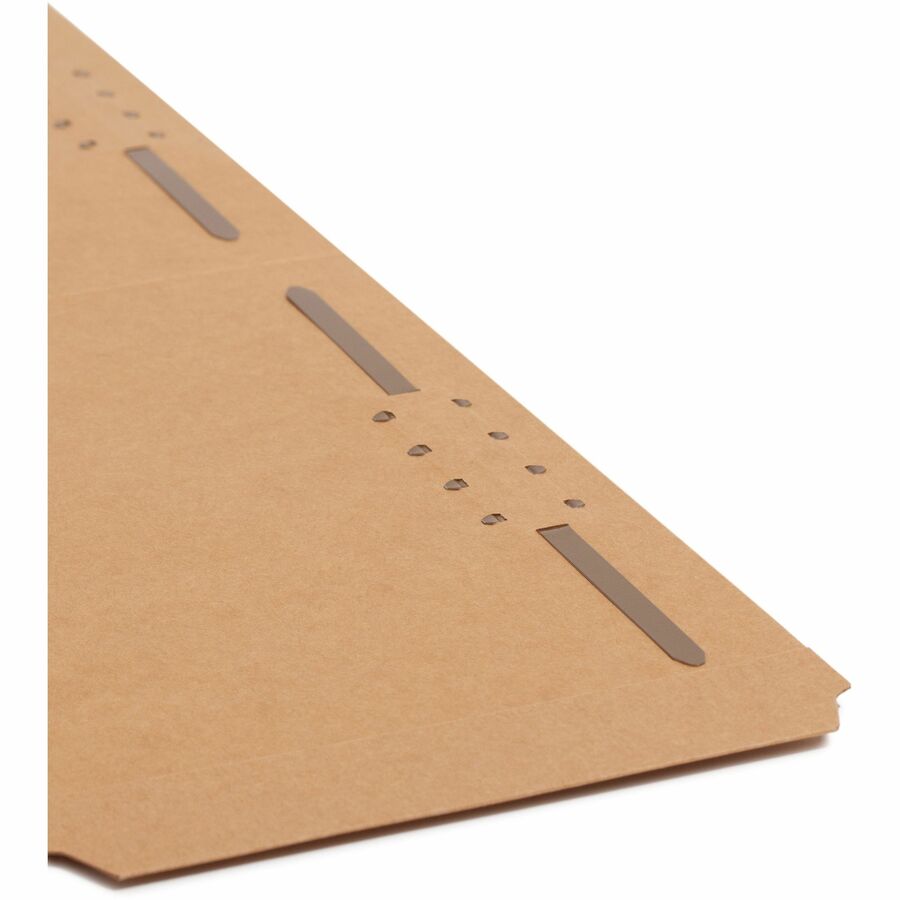 Smead 1/3 Tab Cut Legal Recycled Fastener Folder - 8 1/2" x 14" - 3/4" Expansion - 2 x 2K Fastener(s) - 2" for Folder - Top Tab Location - Assorted Tab Position - 11 pt. - 2 Plys - Kraft - Reinforced Tab - 10% Recycled - 50 / Box