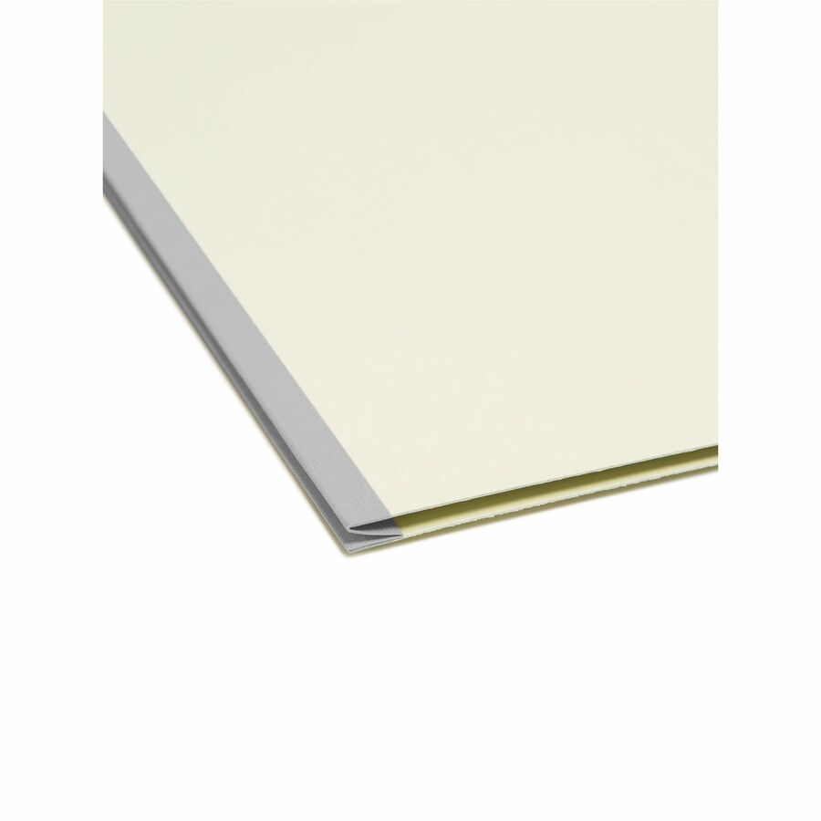 Smead 1/3 Tab Cut Legal Recycled Fastener Folder - 8 1/2" x 14" - 1" Expansion - 2 x 2S Fastener(s) - 2" for Folder - Top Tab Location - Assorted Tab Position - 25 pt. - Pressboard - Gray, Green - 100% Recycled - 25 / Box