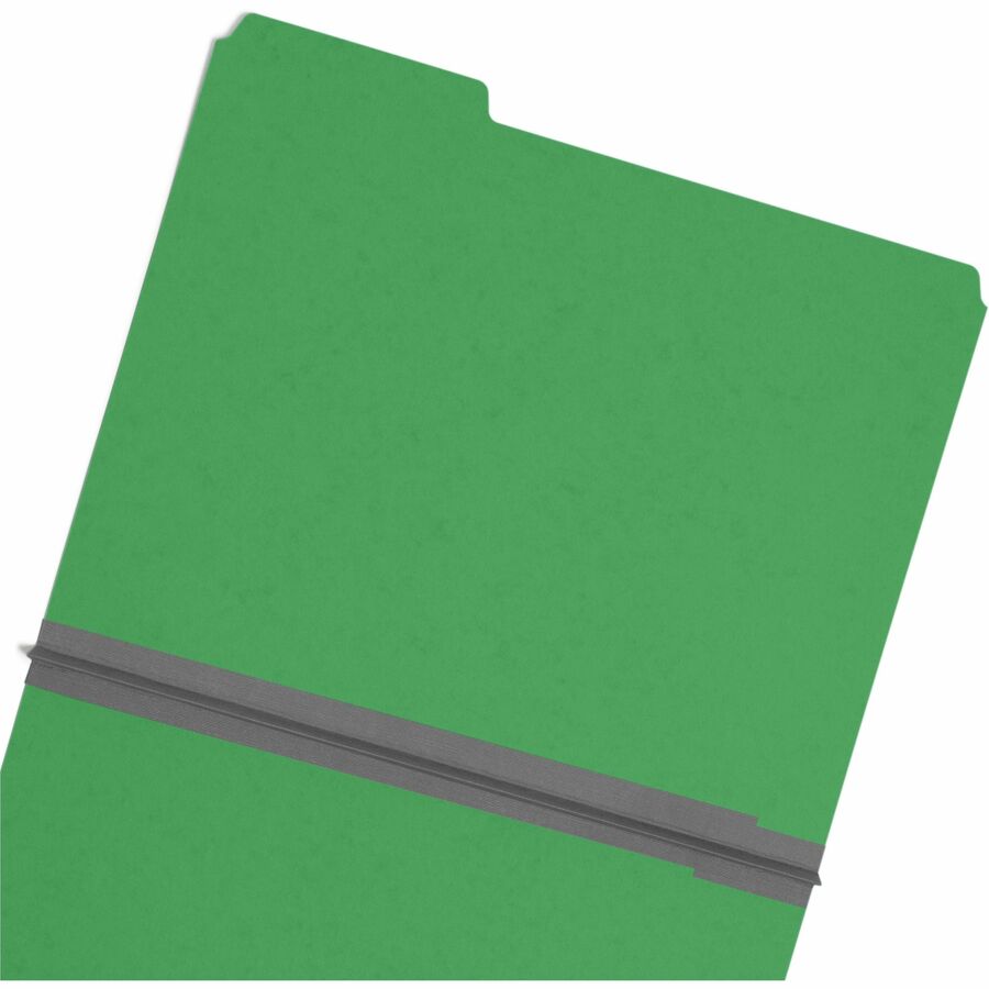 Smead Colored 1/3 Tab Cut Letter Recycled Top Tab File Folder - 8 1/2" x 11" - 1" Expansion - Top Tab Location - Assorted Tab Position - 25 pt. - Pressboard - Green - Tear Resistant, Wear Resistant - 100% Recycled - 25 / Box