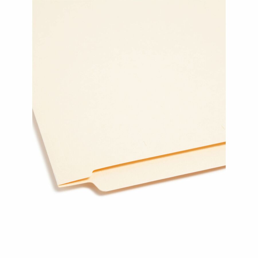 Smead Straight Tab Cut Letter Recycled End Tab File Folder - 8 1/2" x 11" - 3/4" Expansion - 11 pt. - 2 Plys - Manila - Durable - 10% Recycled - 100 / Box