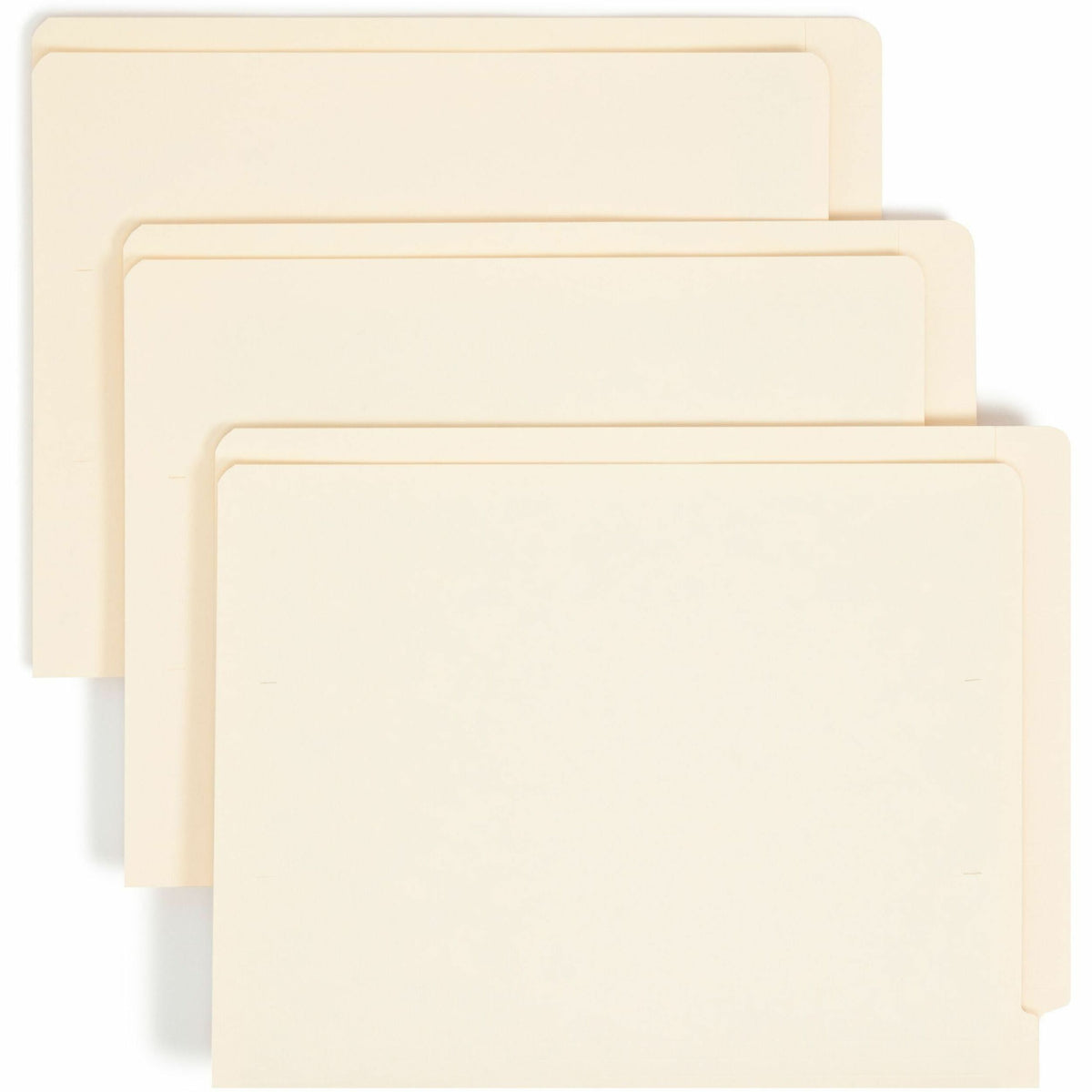 Smead Straight Tab Cut Letter Recycled End Tab File Folder - 8 1/2" x 11" - 3/4" Expansion - 11 pt. - 2 Plys - Manila - Durable - 10% Recycled - 100 / Box