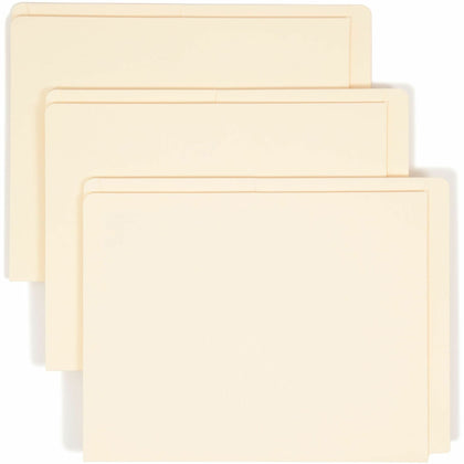 Smead Straight Tab Cut Letter Recycled File Pocket - 8 1/2" x 11" - 2 Pocket(s) - 11 pt. - 2 Plys - Manila - Heavyweight Cover, Embossed - 10% Recycled - 25 / Box