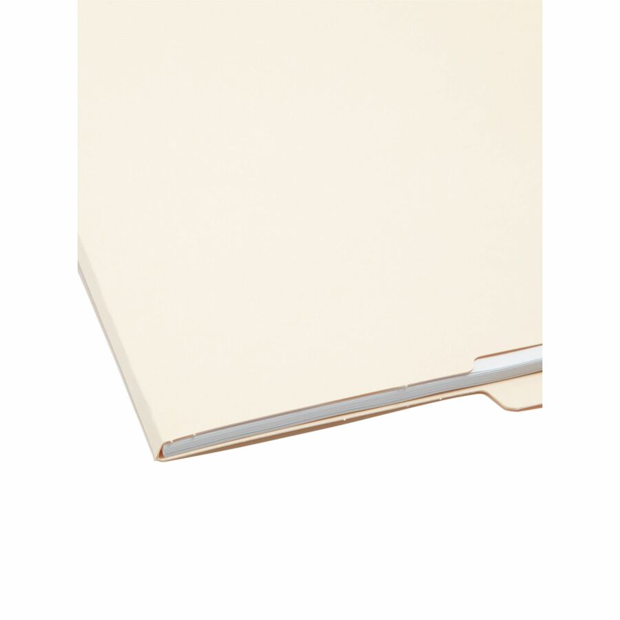 Smead Shelf-Master 1/2 Tab Cut Letter Recycled End Tab File Folder - 8 1/2" x 11" - 3/4" Expansion - End Tab Location - Top Tab Position - 11 pt. - 2 Plys - Manila - Reinforced - 10% Recycled - 100 / Box