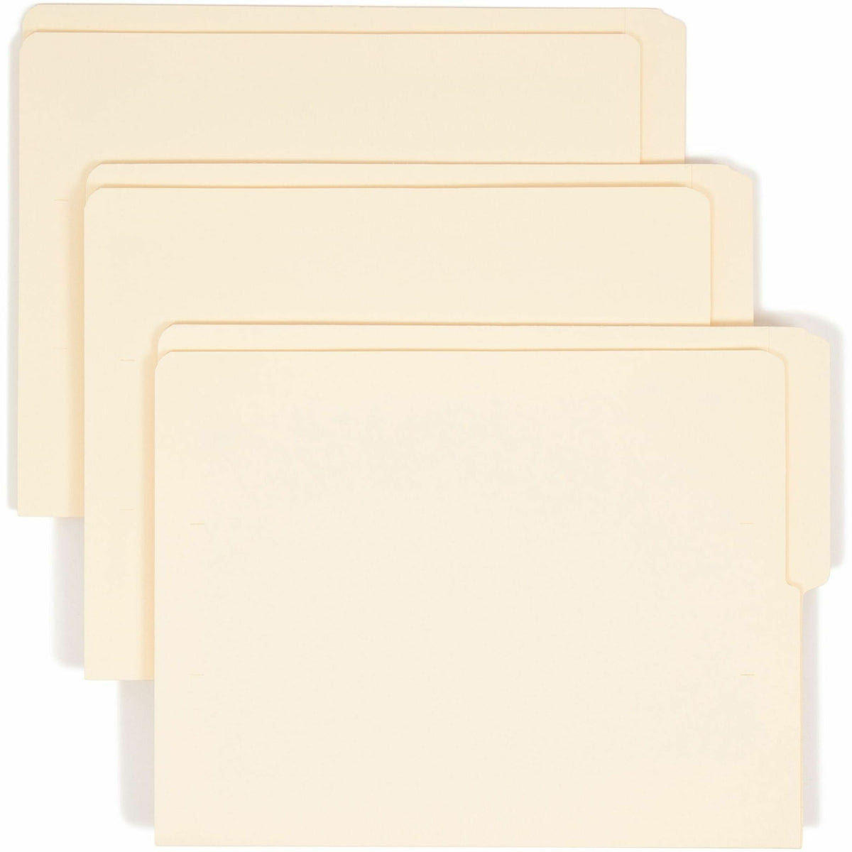 Smead Shelf-Master 1/2 Tab Cut Letter Recycled End Tab File Folder - 8 1/2" x 11" - 3/4" Expansion - End Tab Location - Top Tab Position - 11 pt. - 2 Plys - Manila - Reinforced - 10% Recycled - 100 / Box