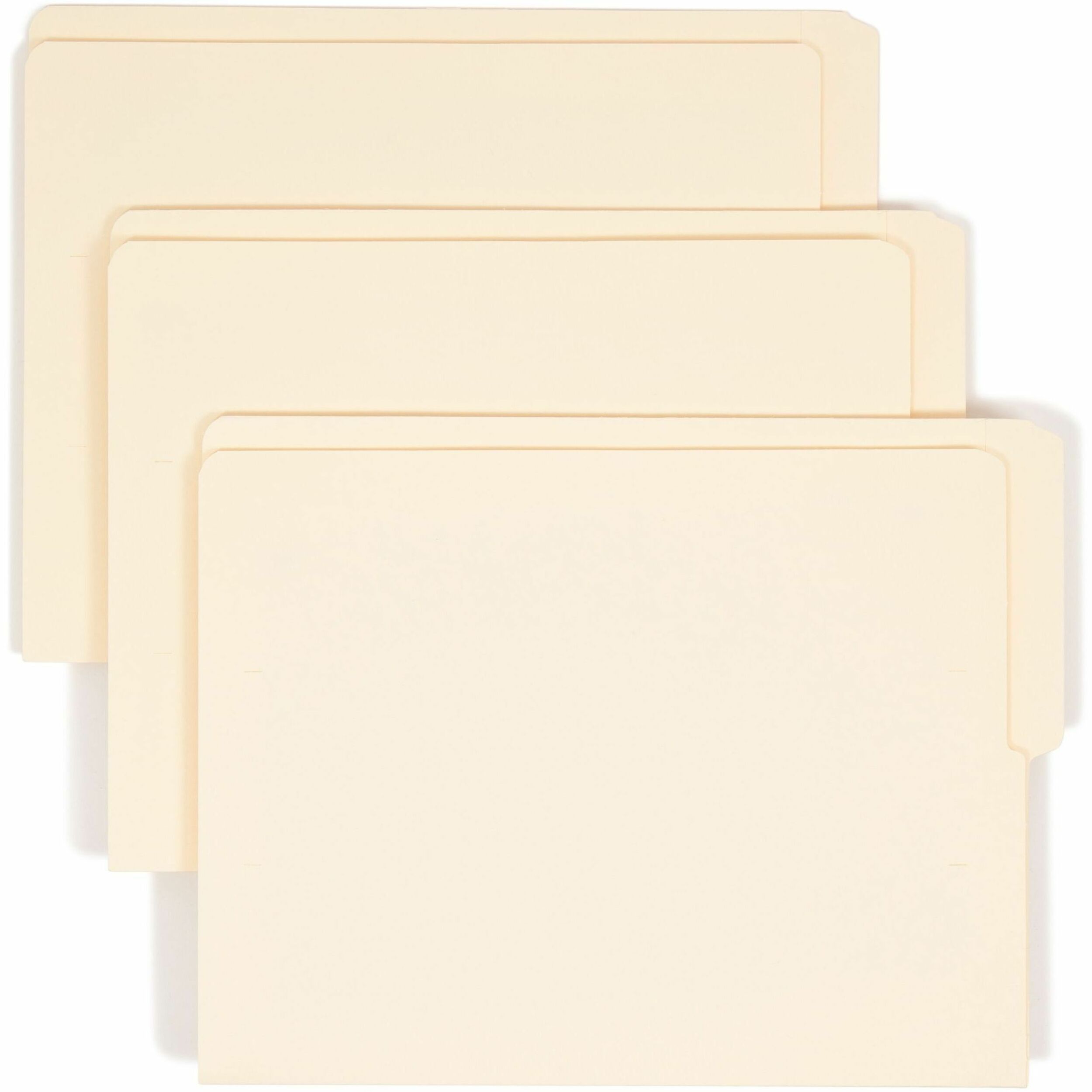Smead Shelf-Master 1/2 Tab Cut Letter Recycled End Tab File Folder - 8 1/2" x 11" - 3/4" Expansion - End Tab Location - Top Tab Position - 11 pt. - 2 Plys - Manila - Reinforced - 10% Recycled - 100 / Box