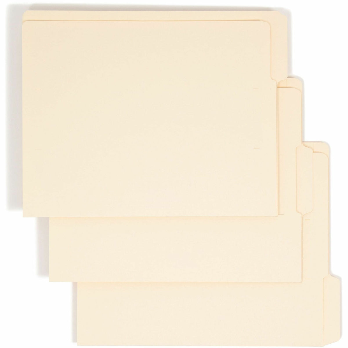 Smead Shelf-Master 1/3 Tab Cut Letter Recycled End Tab File Folder - 8 1/2" x 11" - 3/4" Expansion - End Tab Location - Assorted Tab Position - 11 pt. - 2 Plys - Manila - Reinforced Tab, Embossed - 10% Recycled - 100 / Box