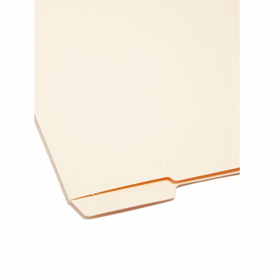 Smead Shelf-Master 1/3 Tab Cut Letter Recycled End Tab File Folder - 8 1/2" x 11" - 3/4" Expansion - End Tab Location - Assorted Tab Position - 11 pt. - 2 Plys - Manila - Reinforced Tab, Embossed - 10% Recycled - 100 / Box