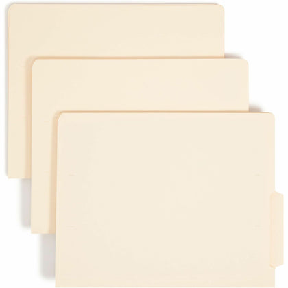 Smead Shelf-Master 1/3 Tab Cut Letter Recycled End Tab File Folder - 8 1/2" x 11" - 3/4" Expansion - End Tab Location - Bottom Tab Position - 11 pt. - 2 Plys - Manila - Reinforced Tab - 10% Recycled - 100 / Box