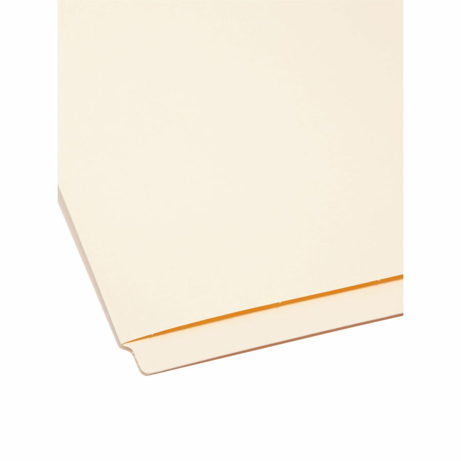 Smead Letter Recycled End Tab File Folder - 8 1/2" x 11" - 3/4" Expansion - 11 pt. - 2 Plys - Manila - 10% Recycled - 100 / Box