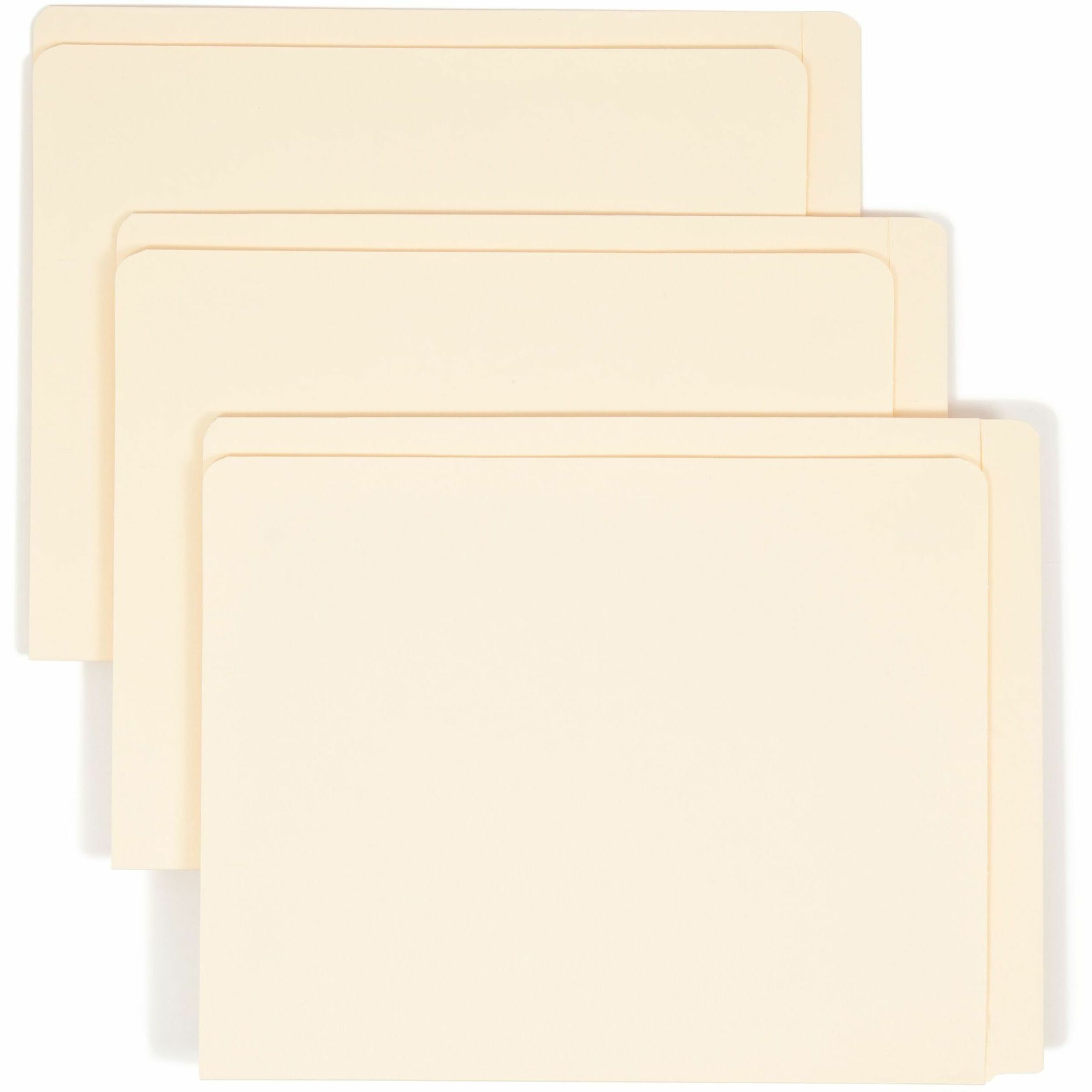 Smead Letter Recycled End Tab File Folder - 8 1/2" x 11" - 3/4" Expansion - 11 pt. - 2 Plys - Manila - 10% Recycled - 100 / Box