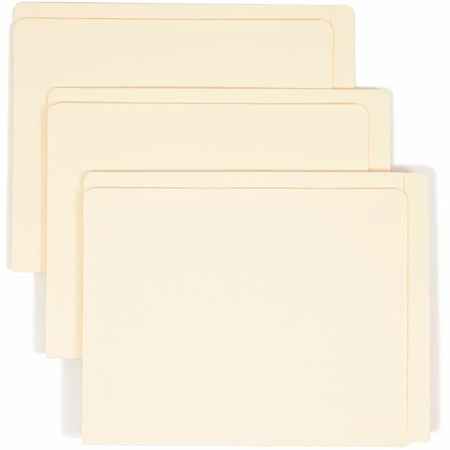 Smead Letter Recycled End Tab File Folder - 8 1/2" x 11" - 3/4" Expansion - 11 pt. - 2 Plys - Manila - 10% Recycled - 100 / Box