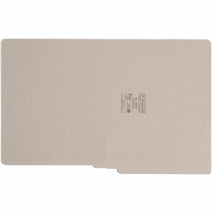 Smead Shelf-Master Straight Tab Cut Letter Recycled End Tab File Folder - Front