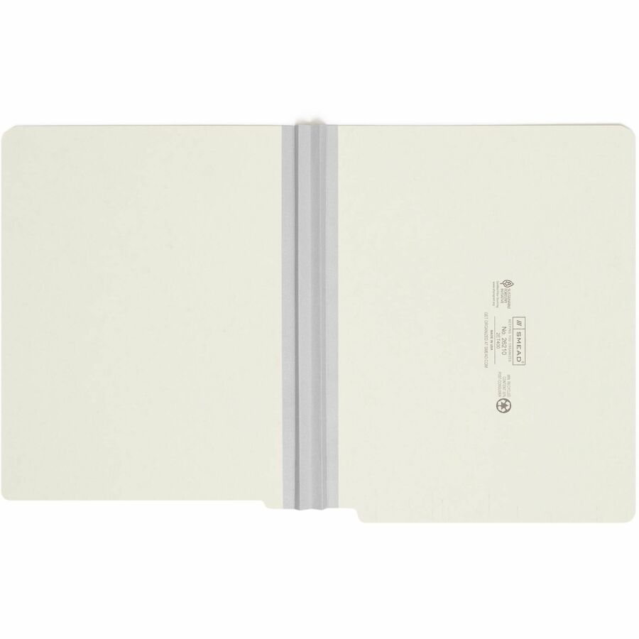 Smead Shelf-Master Straight Tab Cut Letter Recycled End Tab File Folder - 8 1/2" x 11" - 2" Expansion - 25 pt. - Pressboard - Gray/Green - Heavy Duty - 100% Recycled - 25 / Box