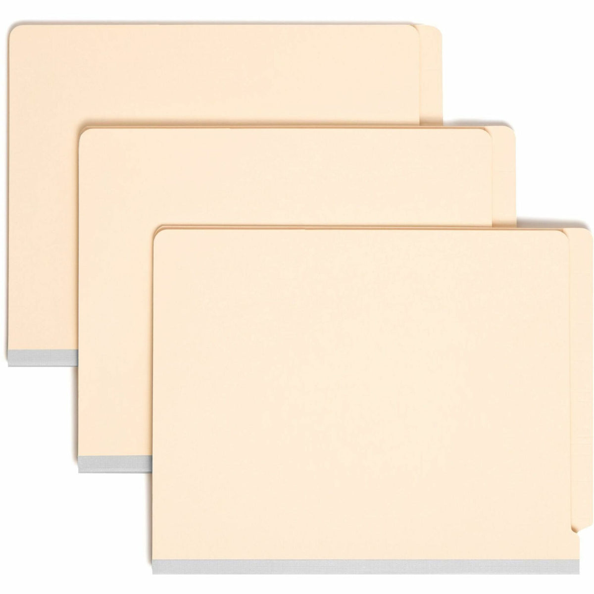 Smead Straight Tab Cut Letter Recycled Classification Folder - 8 1/2" x 11" - 2" Expansion - 2 x 2B Fastener(s) - 2" for Folder - End Tab Location - 2 Divider(s) - 18 pt. - 2 Plys - Pressboard - Manila - Locking Mechanism - 10% Recycled - 10 / Box