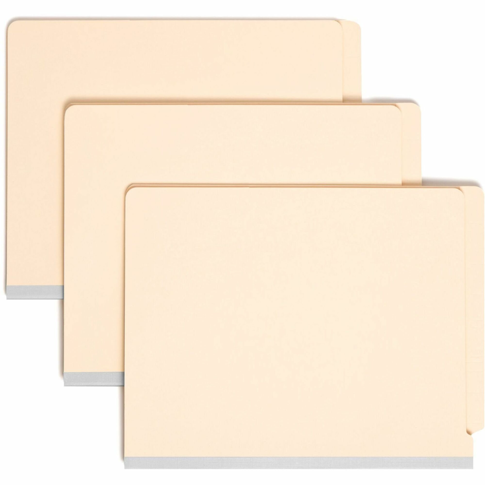 Smead Straight Tab Cut Letter Recycled Classification Folder - 8 1/2" x 11" - 2" Expansion - 2 x 2B Fastener(s) - 2" for Folder - End Tab Location - 2 Divider(s) - 18 pt. - 2 Plys - Pressboard - Manila - Locking Mechanism - 10% Recycled - 10 / Box