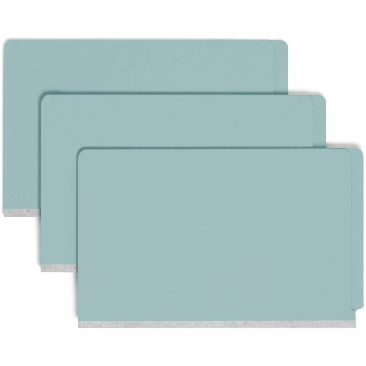 Smead Legal Recycled Classification Folder - 8 1/2" x 14" - 2" Expansion - 2 x 2S Fastener(s) - 2" for Folder - End Tab Location - 2 Divider(s) - 25 pt. - Pressboard - Blue - 100% Recycled - 10 / Box