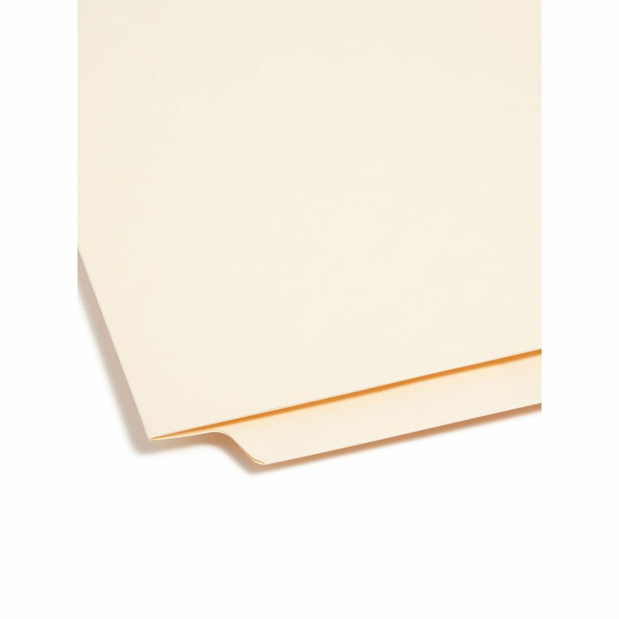 Smead Straight Tab Cut Letter Recycled Fastener Folder - 8 1/2" x 11" - 3/4" Expansion - 1 x 2B Fastener(s) - 2" for Folder - 1 Inside Front Pocket(s) - 11 pt. - 2 Plys - Manila - 10% Recycled - 50 / Box