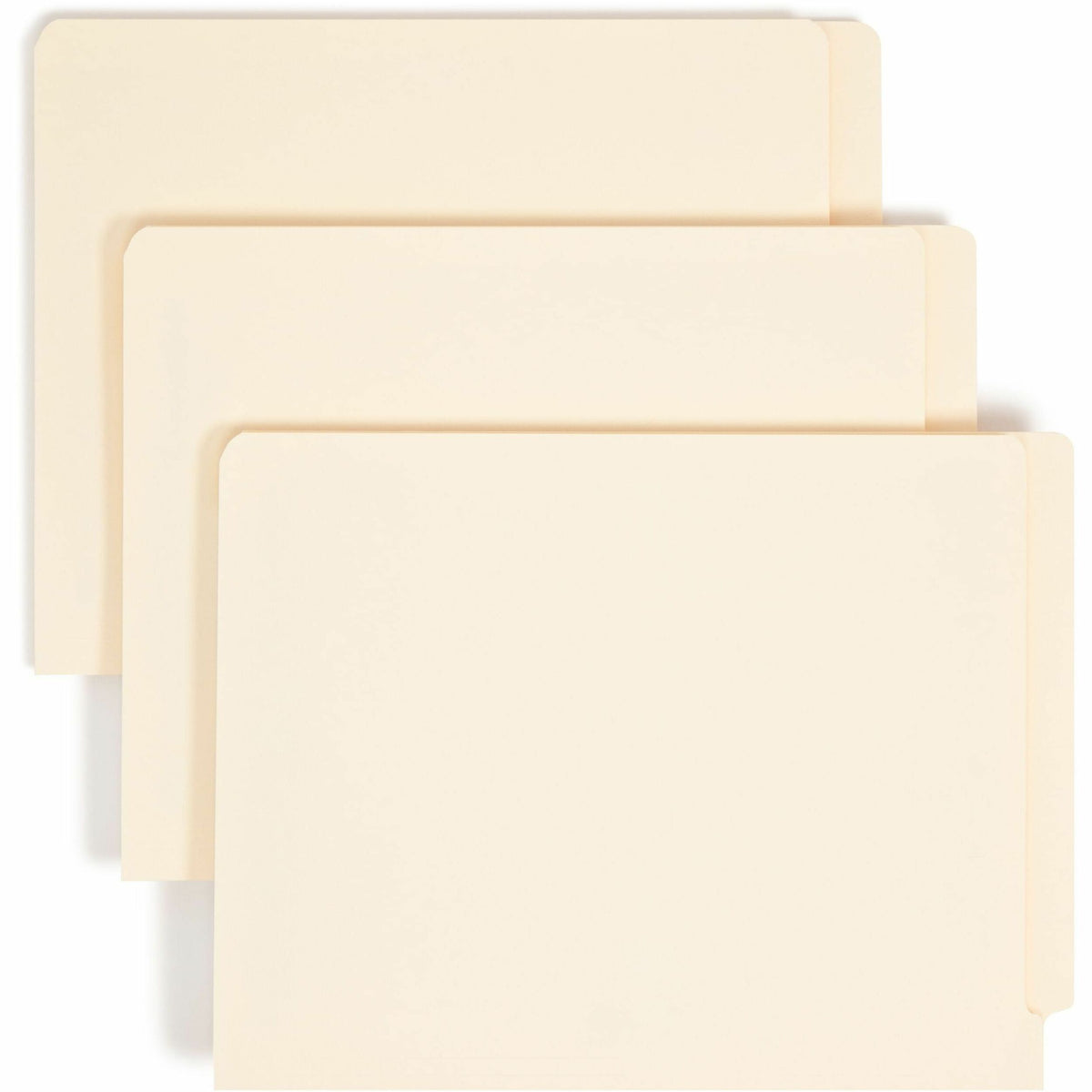 Smead Straight Tab Cut Letter Recycled Fastener Folder - 8 1/2" x 11" - 3/4" Expansion - 1 x 2B Fastener(s) - 2" for Folder - End Tab Location - 11 pt. - 2 Plys - Manila - Reinforced Tab, Embossed - 10% Recycled - 50 / Box