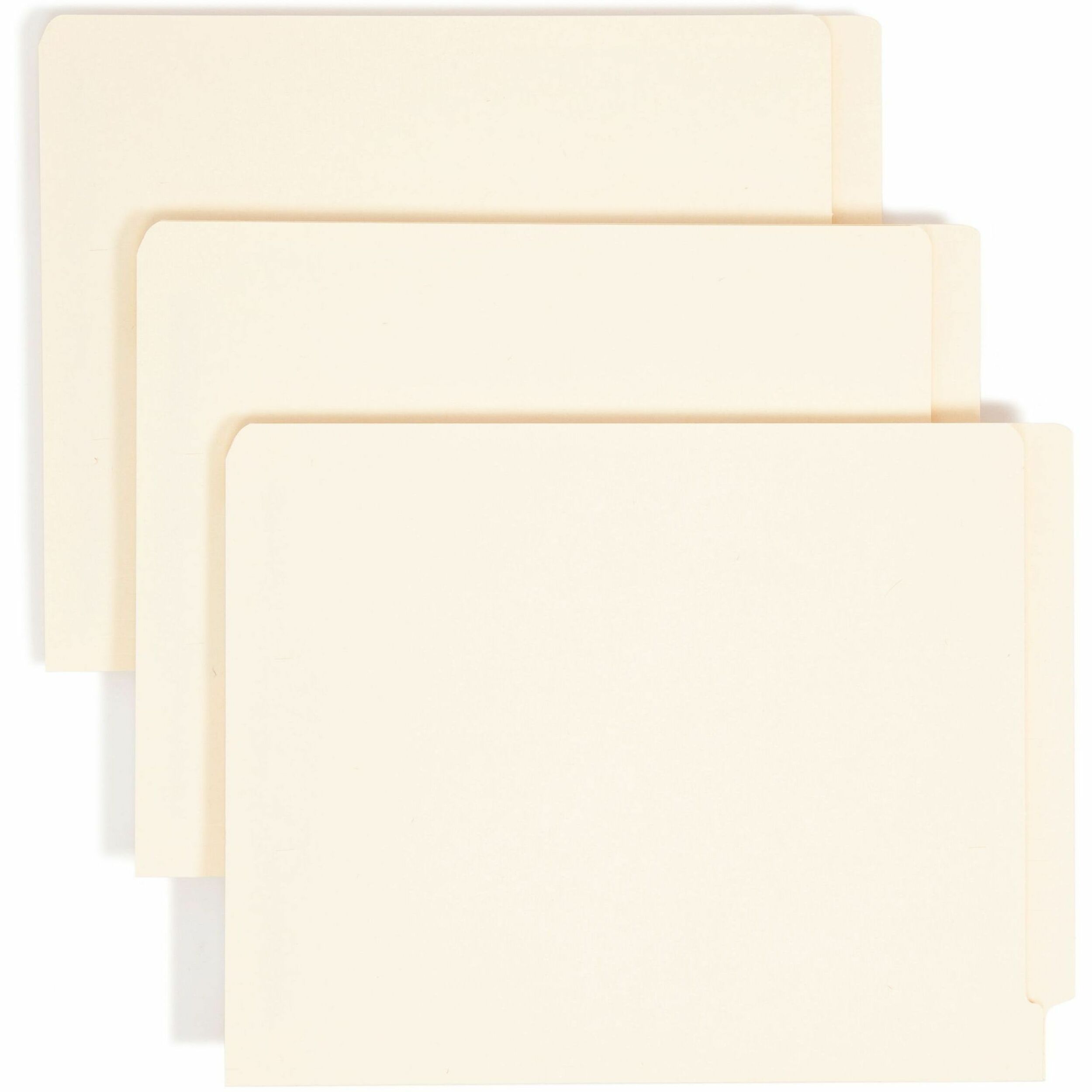 Smead Straight Tab Cut Letter Recycled Fastener Folder - 8 1/2" x 11" - 3/4" Expansion - 2 x 2B Fastener(s) - 2" for Folder - End Tab Location - 11 pt. - 2 Plys - Manila - Reinforced Tab, Embossed - 10% Recycled - 50 / Box