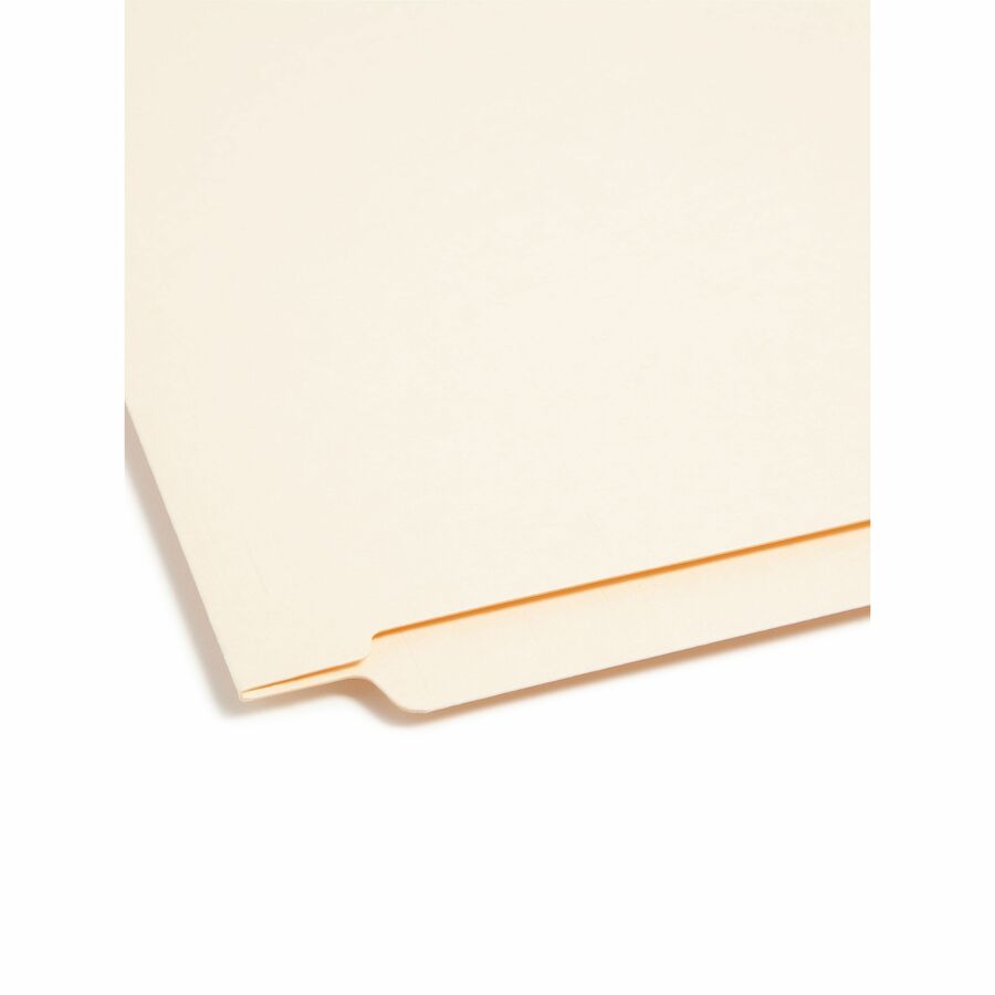 Smead Straight Tab Cut Letter Recycled Fastener Folder - 8 1/2" x 11" - 3/4" Expansion - 2 x 2B Fastener(s) - 2" for Folder - End Tab Location - 14 pt. - 2 Plys - Manila - Embossed - 10% Recycled - 50 / Box