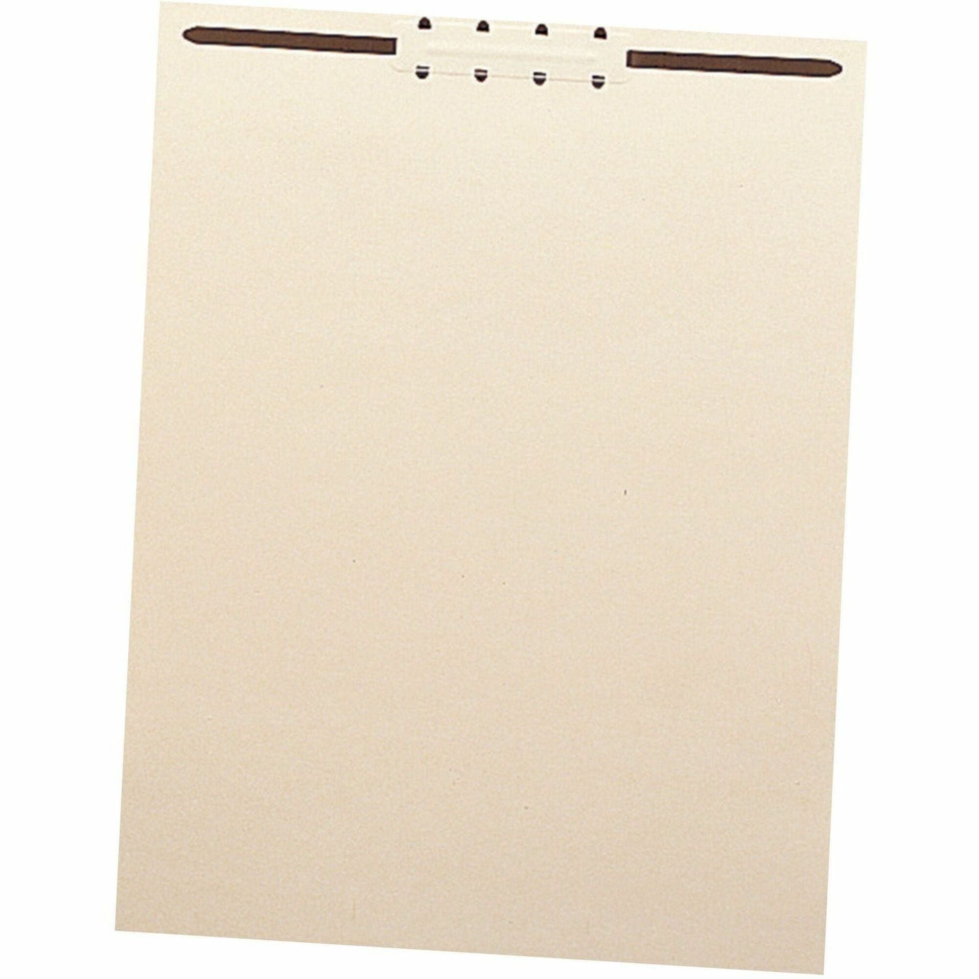 Smead File Backs with Fastener - 8.5" Height x 11.5" Width - 2" Maximum Capacity - For Letter 8 1/2" x 11" Sheet - Rectangular - Manila - 100 / Box