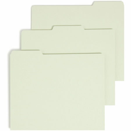 Smead Filing Guides with Blank Tab - Blank Assorted Tab(s) - Letter - Gray Pressboard, Green Tab(s) - 100% Recycled - 100 / Box